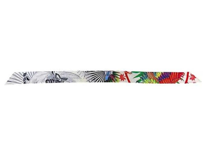 Hermès Twilly Scarf Silk Phoenix White Multicolore Multiple colors - view 4