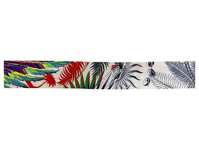Hermès Twilly Scarf Silk Phoenix White Multicolore Multiple colors - view 7