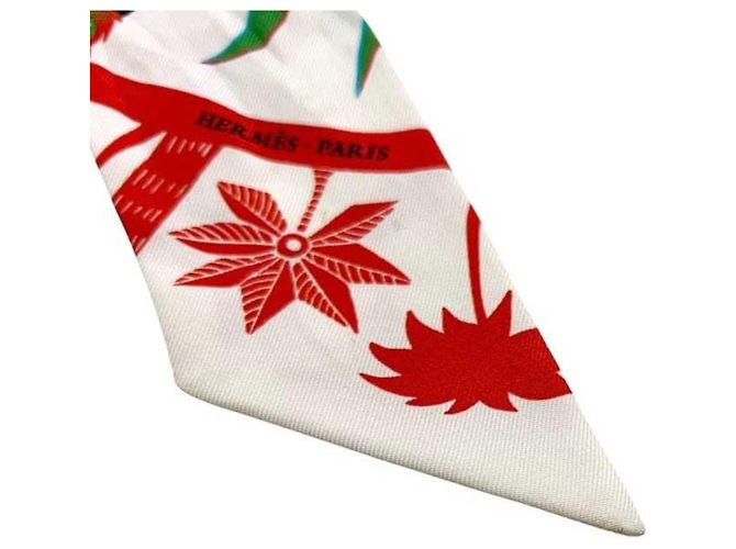 Hermès Twilly Scarf Silk Phoenix White Multicolore Multiple colors - view 9