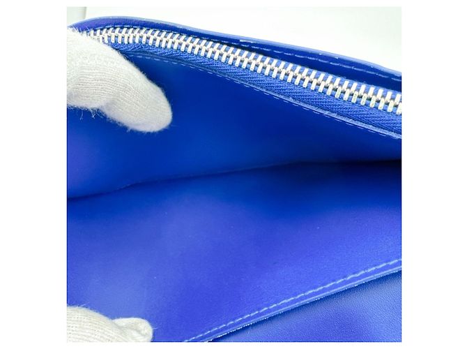 Louis Vuitton M81255 Portefeuille Brazza Portefeuille Long Pliable Bleu Orange - vue 13