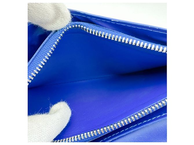 Louis Vuitton M81255 Portefeuille Brazza Portefeuille Long Pliable Bleu Orange - vue 14