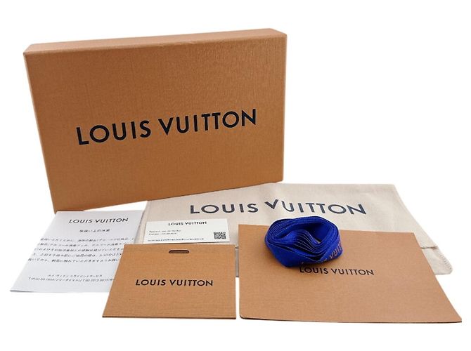 Louis Vuitton M81255 Portefeuille Brazza Portefeuille Long Pliable Bleu Orange - vue 17