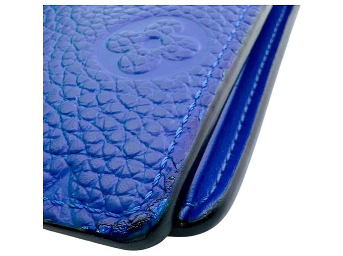 Louis Vuitton M81255 Portefeuille Brazza Portefeuille Long Pliable Bleu Orange - vue 6