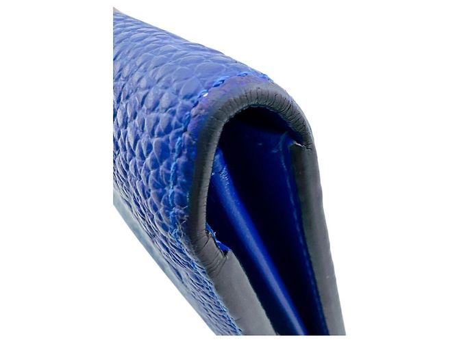 Louis Vuitton M81255 Portefeuille Brazza Portefeuille Long Pliable Bleu Orange - vue 7