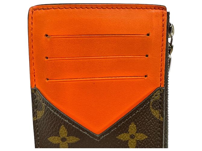 Portacarte Monogram Louis Vuitton Marrone Arancione - vista 6