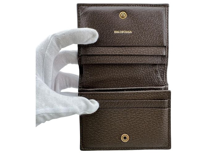 Cartera compacta Gucci The Hacker Project Colaboración Balenciaga Castaño Roja Verde - vista 8