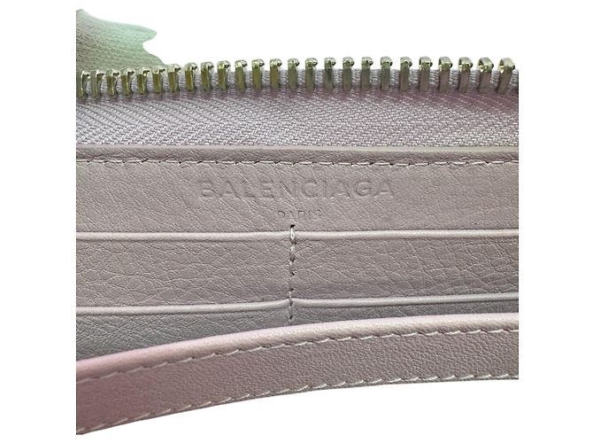 Cartera larga de cuero rosa Balenciaga - vista 11