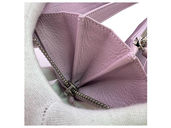 Cartera larga de cuero rosa Balenciaga - vista 9