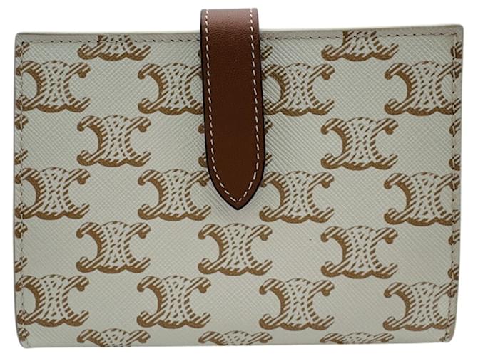 Céline Cartera bi-fold con correa Celine Medium Blanco - vista 2