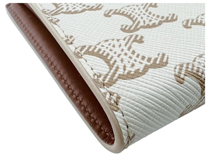 Céline Cartera bi-fold con correa Celine Medium Blanco - vista 5