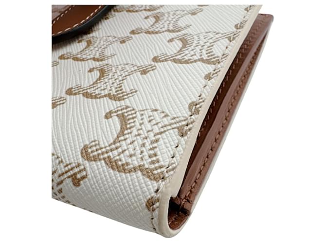Céline Cartera bi-fold con correa Celine Medium Blanco - vista 6