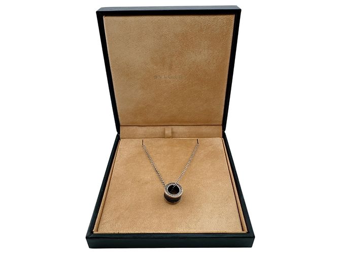 Bulgari Collar Bvlgari B.zero1 Negro Plata - vista 9