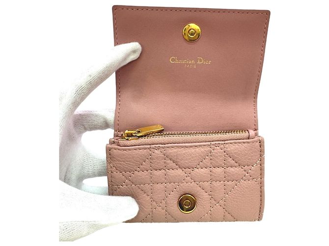 Christian Dior Cannage Bi-fold Wallet Pink - Ansicht 7