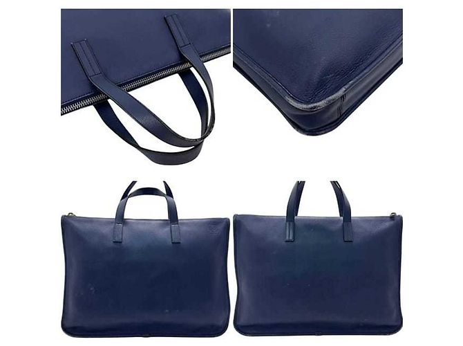 Valigetta in pelle blu navy Loewe - vista 11