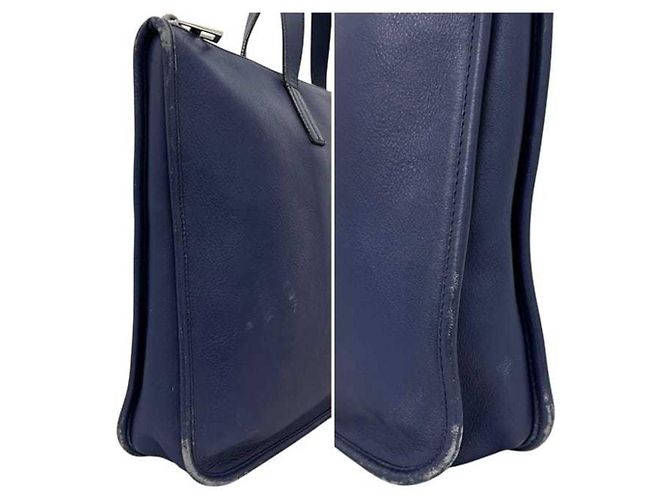 Valigetta in pelle blu navy Loewe - vista 5