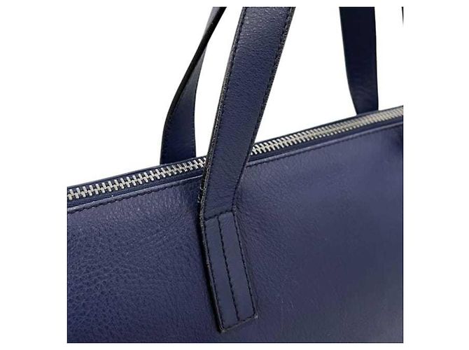 Valigetta in pelle blu navy Loewe - vista 8