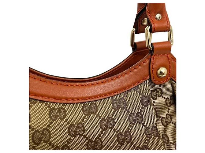 Borsa Tote Gucci beige e arancione - vista 11
