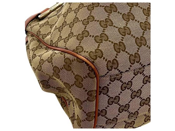 Borsa Tote Gucci beige e arancione - vista 6