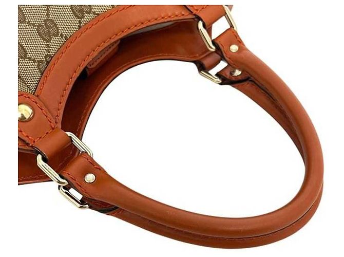 Borsa Tote Gucci beige e arancione - vista 8