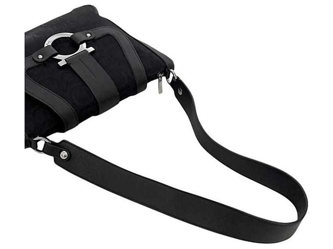 Borsa a tracolla Salvatore Ferragamo Gancini Nero - vista 10