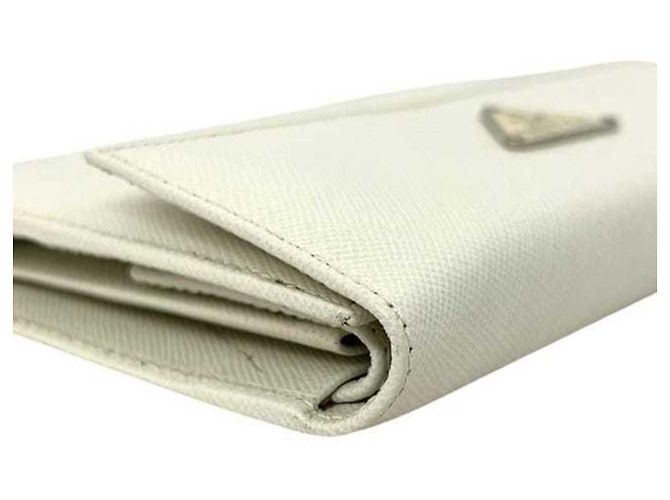 Cartera tríptico de cuero Saffiano Prada Blanco - vista 10