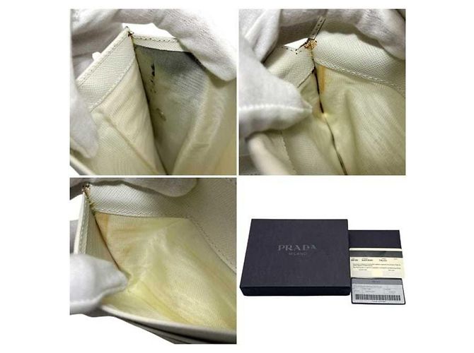 Cartera tríptico de cuero Saffiano Prada Blanco - vista 6