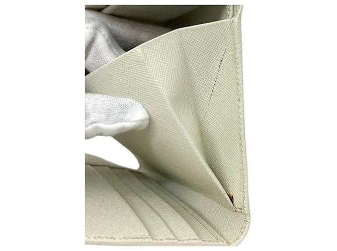 Cartera tríptico de cuero Saffiano Prada Blanco - vista 7