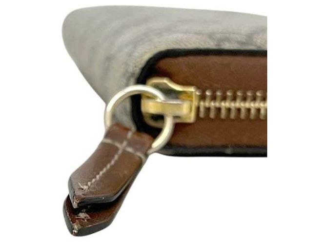 Portafoglio lungo rotondo beige e marrone Gucci - vista 11