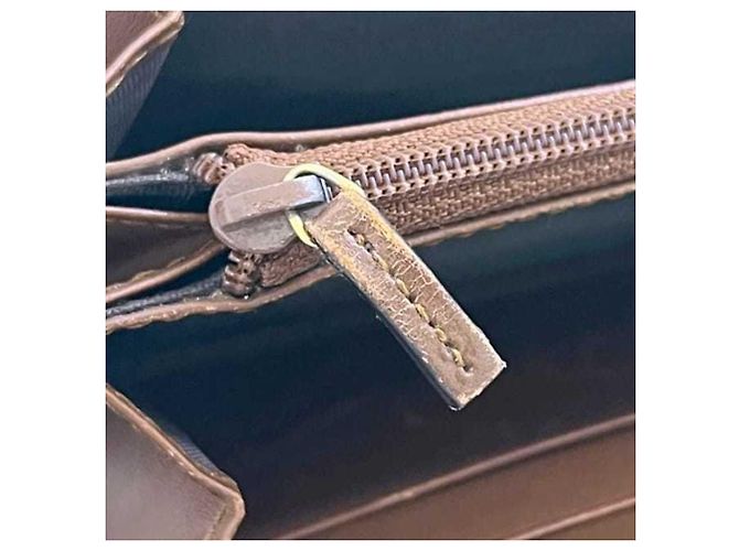 Portafoglio lungo rotondo beige e marrone Gucci - vista 7