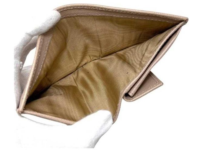 Cartera de piel Saffiano de dos pliegues Prada beige - vista 4