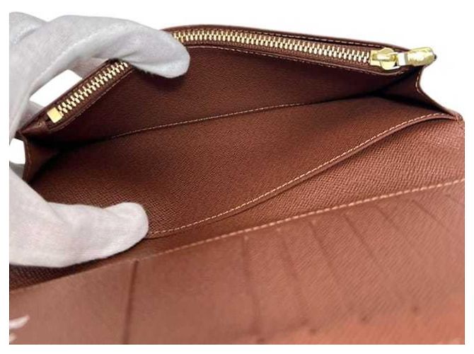 Cartera larga plegable Louis Vuitton Marrón Monogram Castaño - vista 10