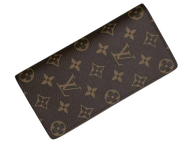 Cartera larga plegable Louis Vuitton Marrón Monogram Castaño - vista 2