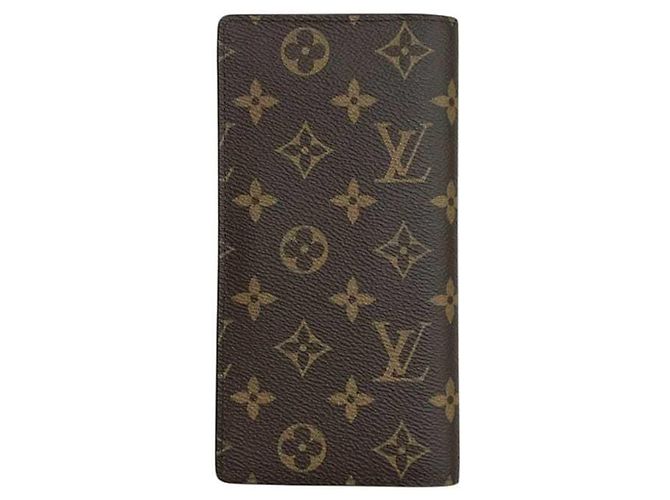 Cartera larga plegable Louis Vuitton Marrón Monogram Castaño - vista 4