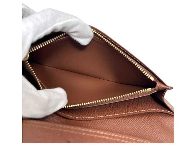 Cartera larga plegable Louis Vuitton Marrón Monogram Castaño - vista 9
