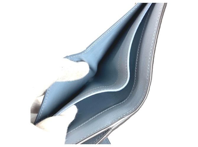 Carteira compacta Fendi Peekaboo Logo Azul - vista 12