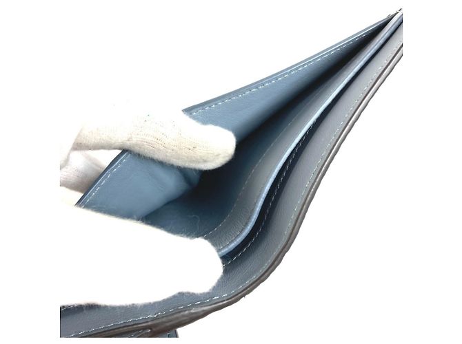 Carteira compacta Fendi Peekaboo Logo Azul - vista 8