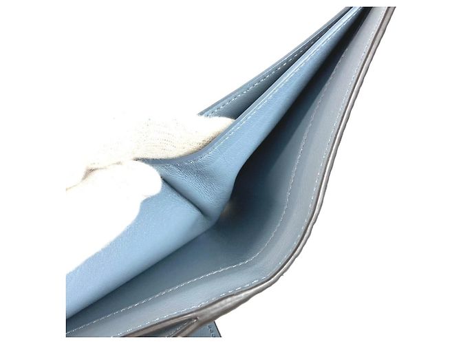 Carteira compacta Fendi Peekaboo Logo Azul - vista 9
