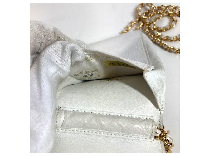 Chanel Vintage CC Coco Mark Phone Wallet White - view 12