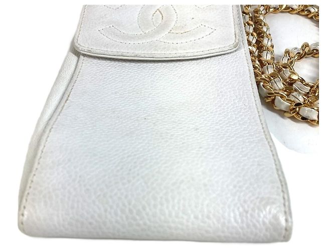 Chanel Vintage CC Coco Mark Phone Wallet White - view 2