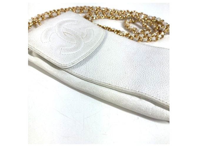 Chanel Vintage CC Coco Mark Phone Wallet White - view 4