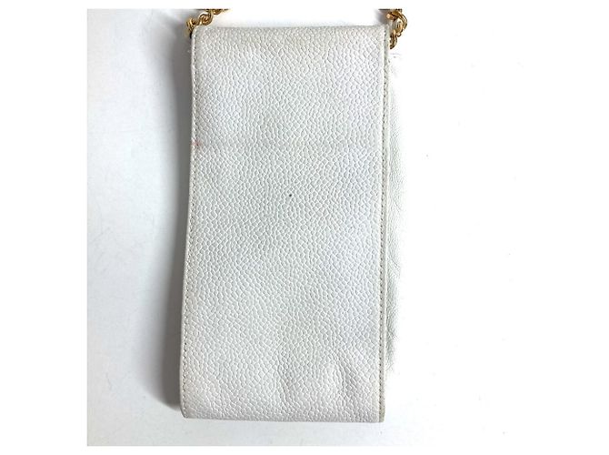 Chanel Vintage CC Coco Mark Phone Wallet White - view 6