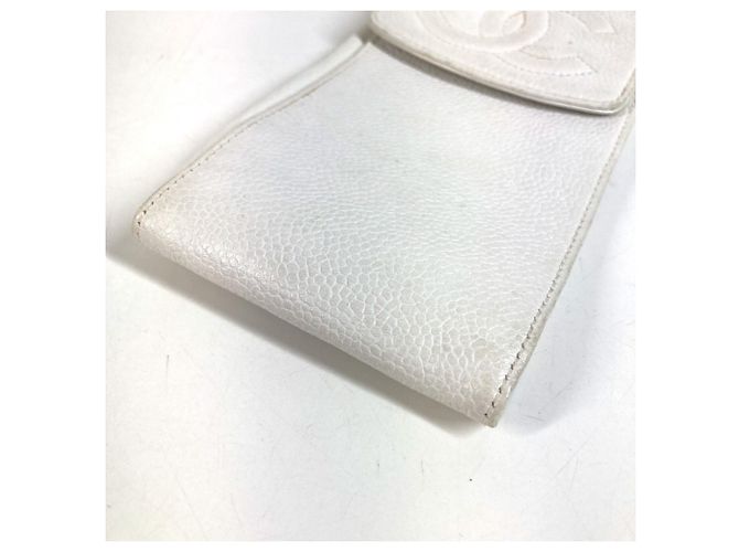 Chanel Vintage CC Coco Mark Phone Wallet White - view 8