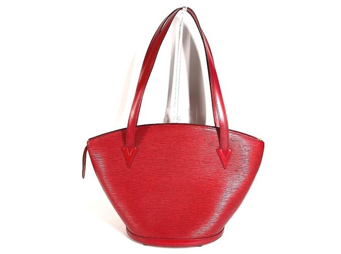 Borsa shopping Louis Vuitton Epi Saint Jacques Rosso - vista 2