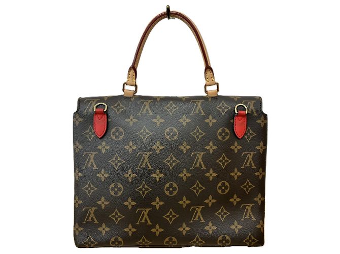Borsa a tracolla Louis Vuitton Monogram M44286 Marignan Coquelicot Marrone Rosso - vista 2