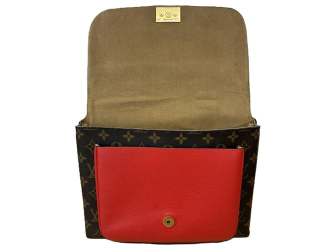 Borsa a tracolla Louis Vuitton Monogram M44286 Marignan Coquelicot Marrone Rosso - vista 3