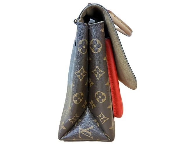 Borsa a tracolla Louis Vuitton Monogram M44286 Marignan Coquelicot Marrone Rosso - vista 4