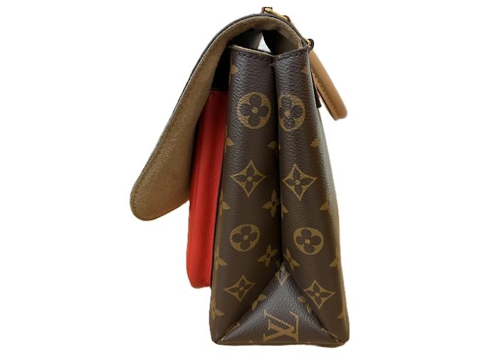 Borsa a tracolla Louis Vuitton Monogram M44286 Marignan Coquelicot Marrone Rosso - vista 5
