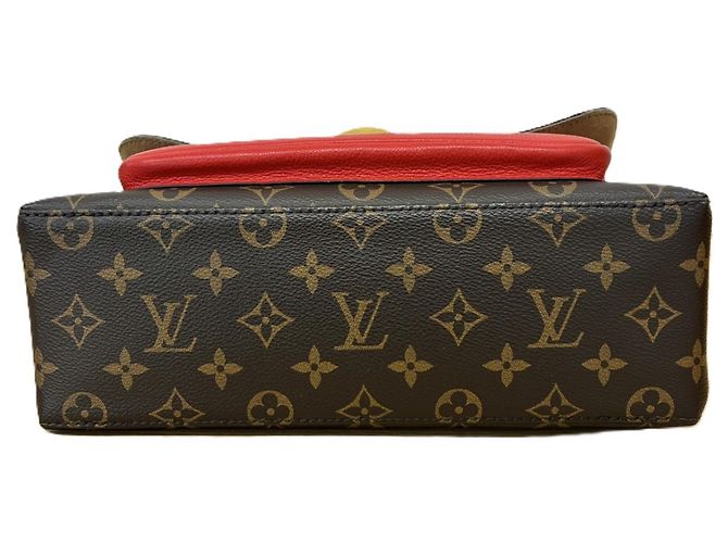 Borsa a tracolla Louis Vuitton Monogram M44286 Marignan Coquelicot Marrone Rosso - vista 6