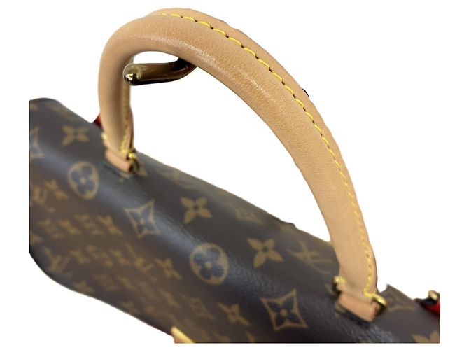 Borsa a tracolla Louis Vuitton Monogram M44286 Marignan Coquelicot Marrone Rosso - vista 7