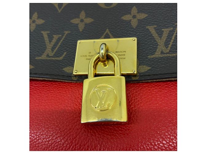 Borsa a tracolla Louis Vuitton Monogram M44286 Marignan Coquelicot Marrone Rosso - vista 8